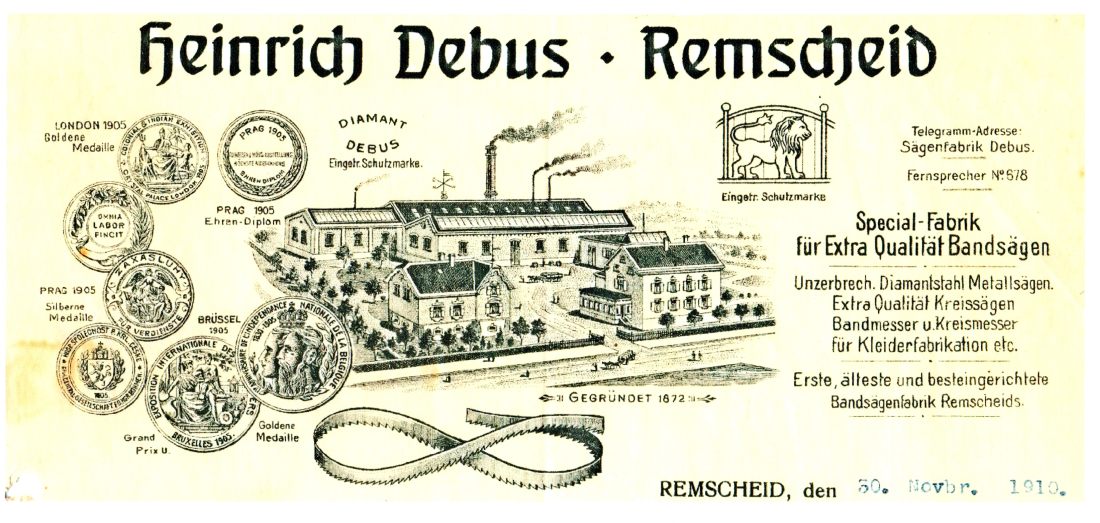 Bild Historischer Briefkopf Debus